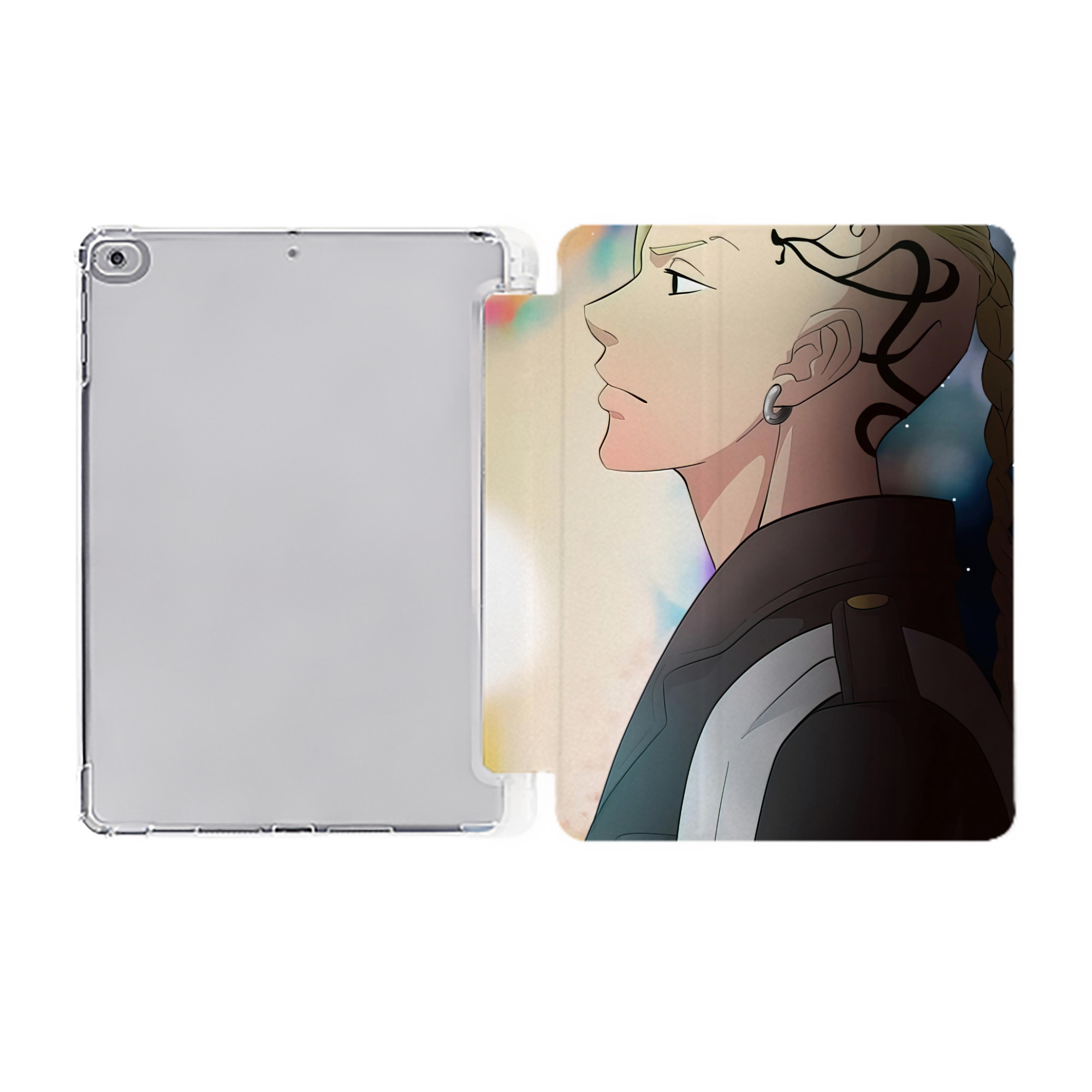 （画像用） 東京リベンジャーズ Tokyo Revengers IPad ケース ペン収納付き 三つ折りスタンド PUレザー×シリコン 対応機種9.5/10.5/10.9インチ